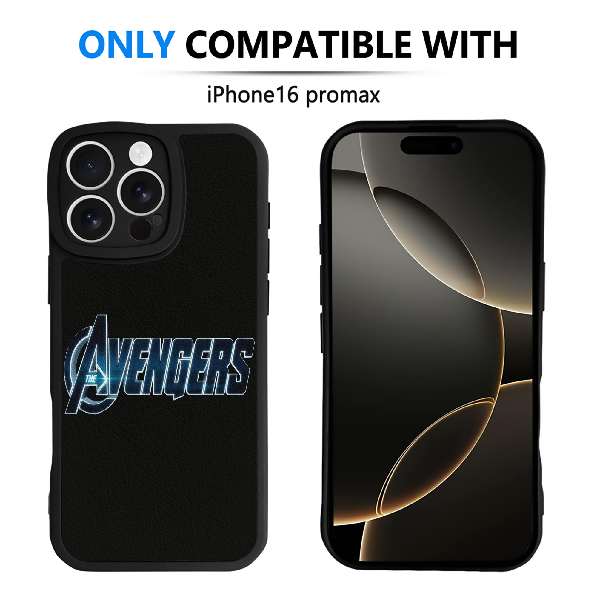 （画像用） アベンジャーズ The Avengers 【iPhone 16シリーズ対応】シリコンスマホケース（レザー調） 材質：シリコン